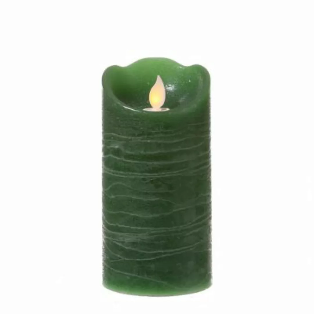 MARELIDA LED Kerze Twinkle Echtwachs flackernd H: 15cm grün günstig online kaufen