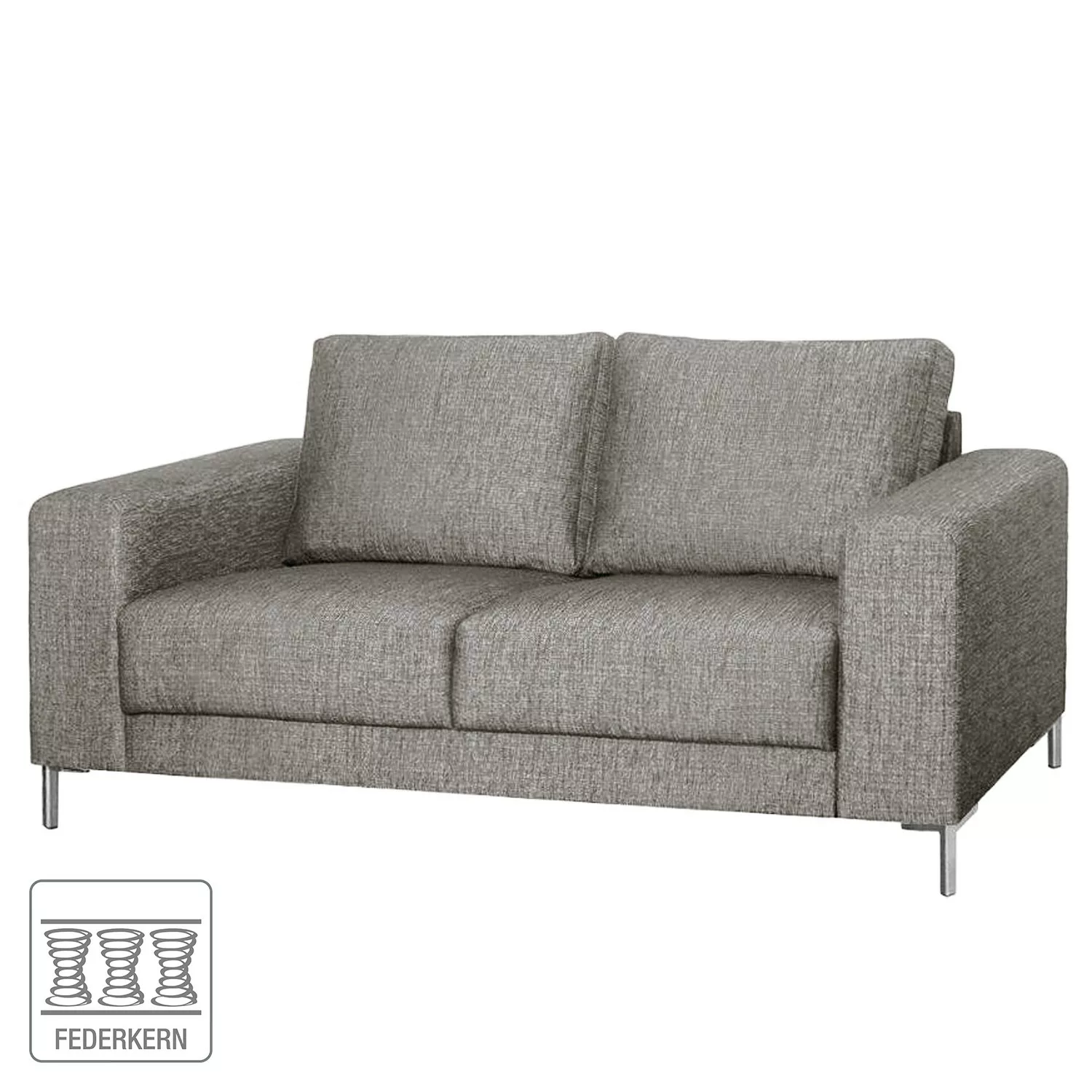 home24 Fredriks Sofa Summer 2-Sitzer Hellgrau Webstoff 171x82x90 cm günstig online kaufen