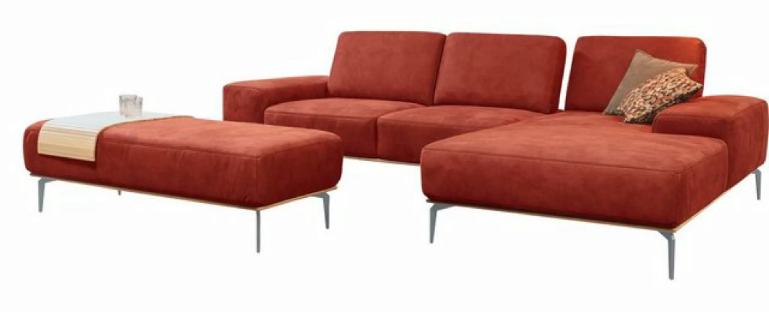 W.SCHILLIG Ecksofa run, mit elegantem Holzsockel, Füße in Silber matt, Brei günstig online kaufen