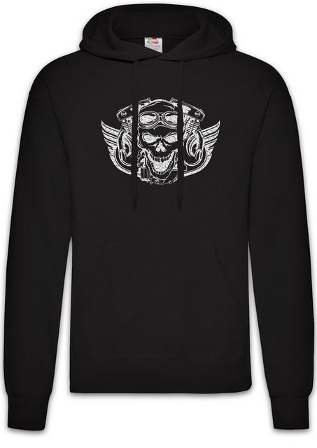 Urban Backwoods Hoodie Biker Skull I Herren Hoodie Club MC Rocker Adler Bik günstig online kaufen