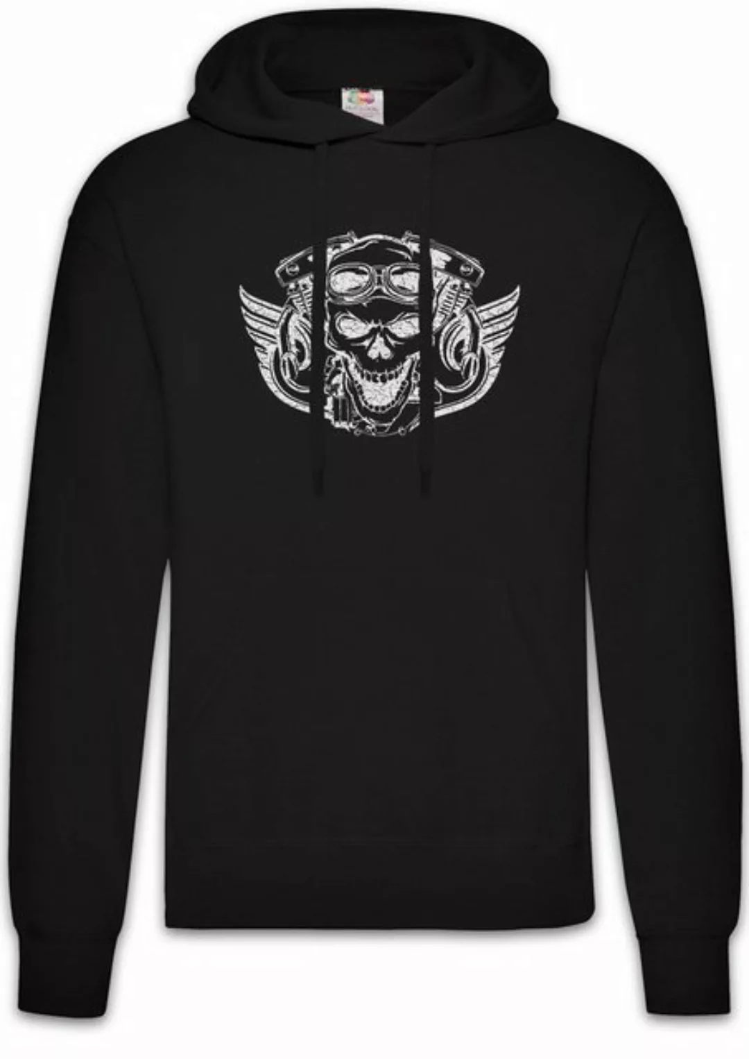 Urban Backwoods Hoodie Biker Skull I Herren Hoodie Club MC Rocker Adler Bik günstig online kaufen