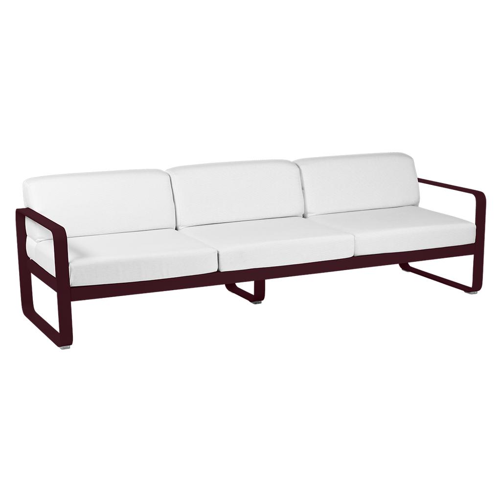 Bellevie 3-Sitzer Lounge-Sofa B9 Schwarzkirsche 81 Grauweiß günstig online kaufen