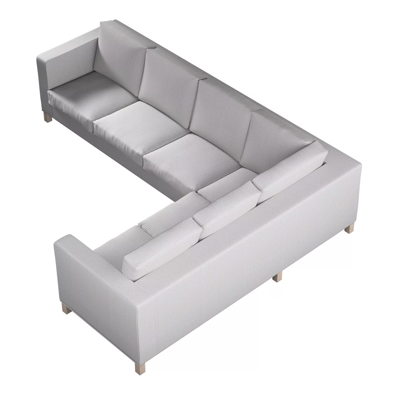 Bezug für Karlanda Sofa Ecke links, beige-blau, 36cm x 30cm x 50cm, Living günstig online kaufen