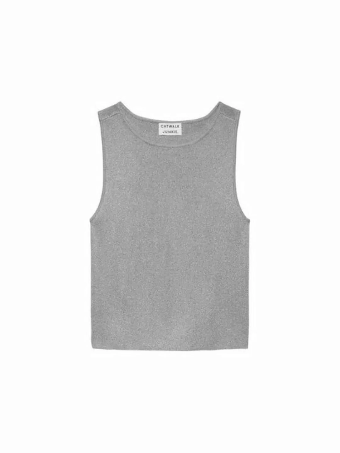 Catwalk Junkie Shirttop - Tank Top in Metallic-Optik - Stricktop - Ärmellos günstig online kaufen