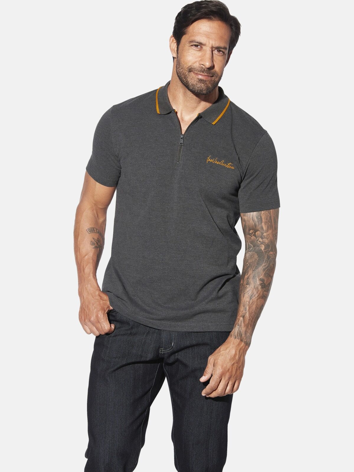 Jan Vanderstorm Poloshirt JOHAR mit Kontrastdetails günstig online kaufen