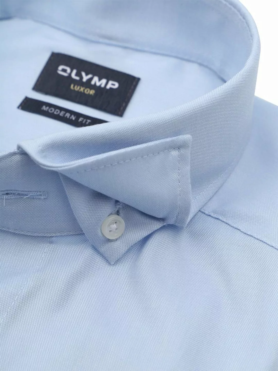 OLYMP Luxor Hemd Contrast Button Hellblau - Größe 42 günstig online kaufen