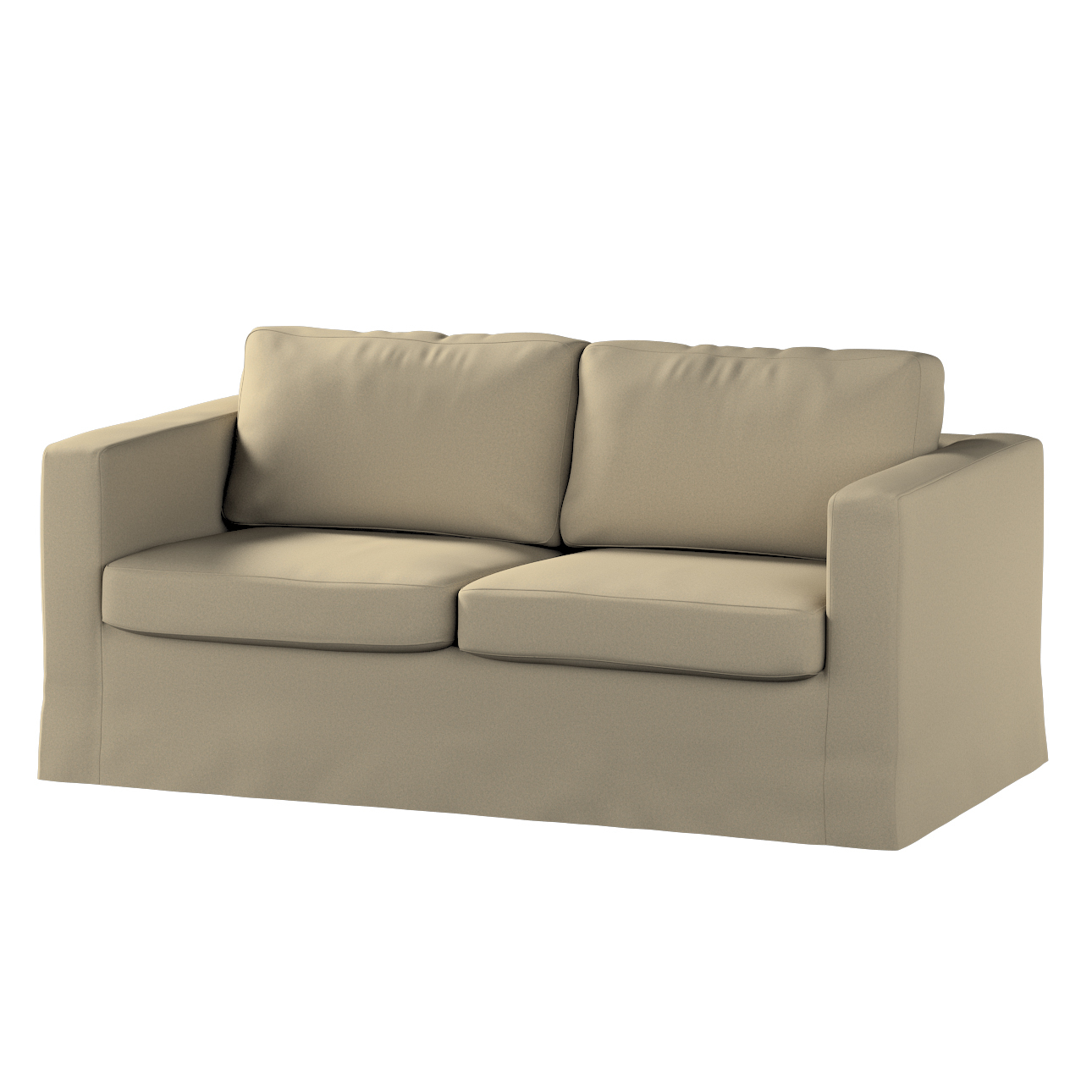 Bezug für Karlstad 2-Sitzer Sofa nicht ausklappbar, lang, dunkelbeige, Sofa günstig online kaufen