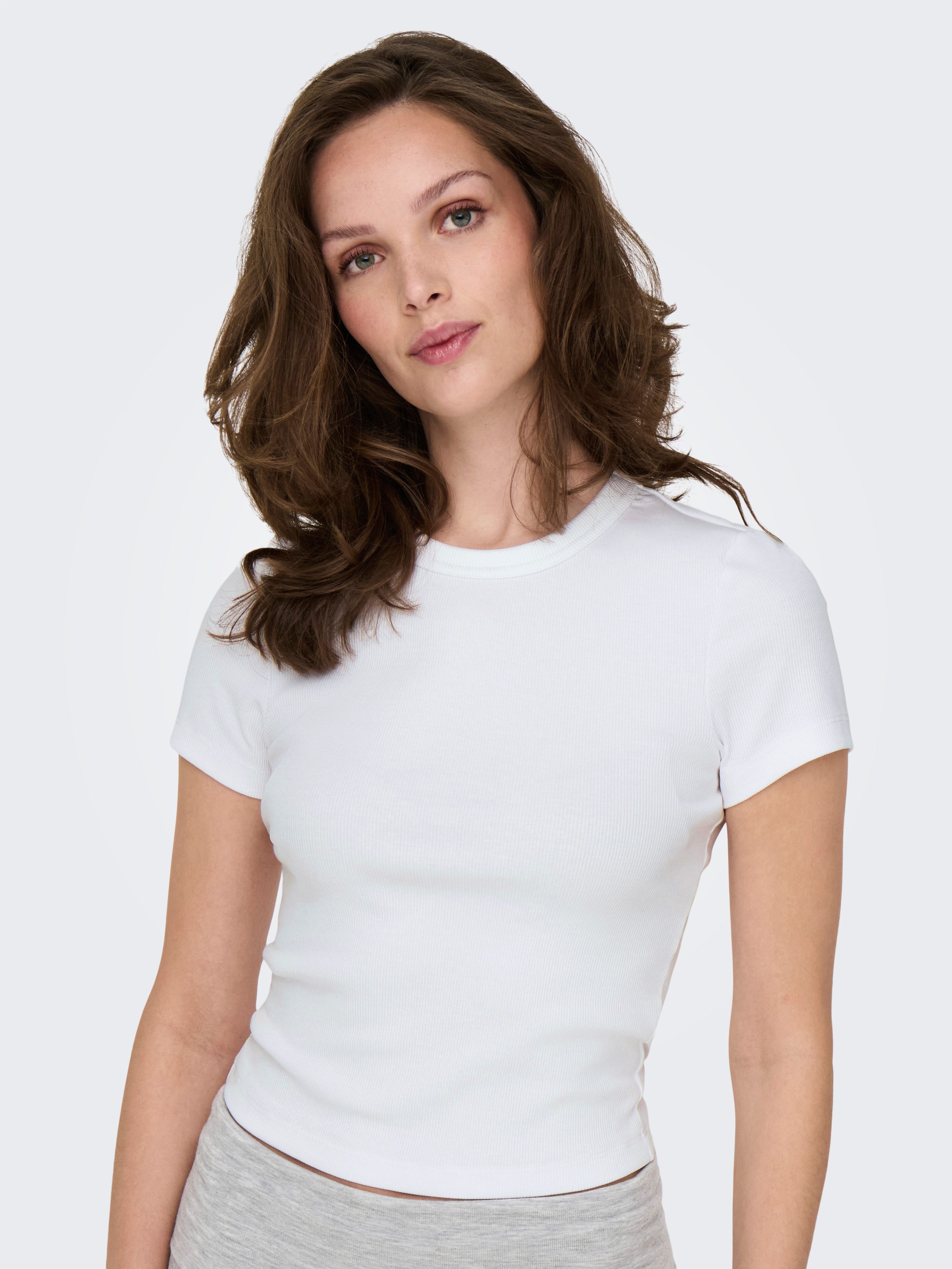 ONLY Kurzarmshirt ONLVAL S/S O-NECK TOP günstig online kaufen