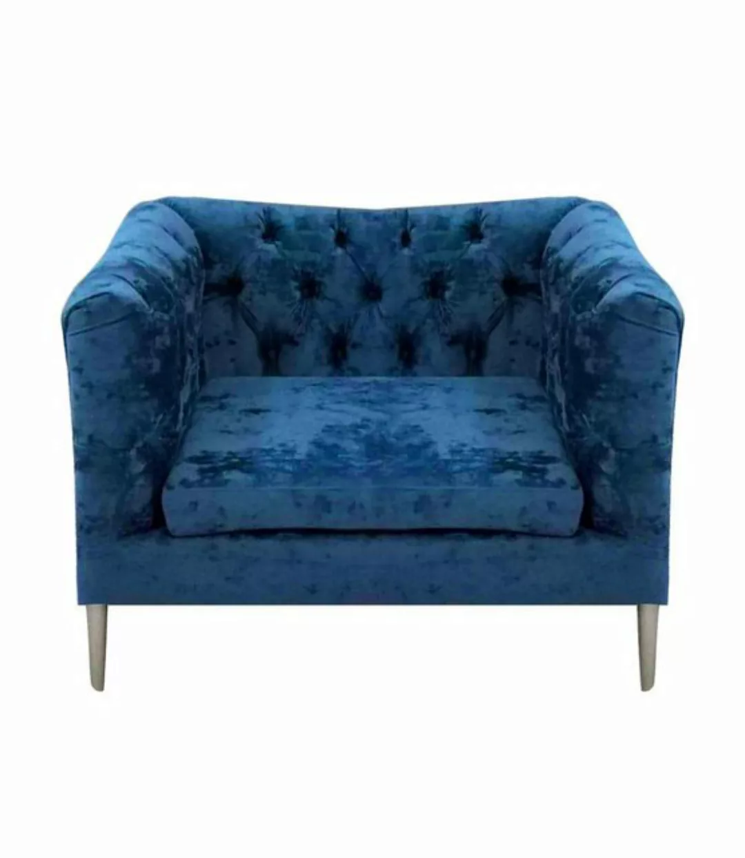 JVmoebel Chesterfield-Sofa Blau Sofa Viersitzer Couch Wohnzimmer Polstermöb günstig online kaufen