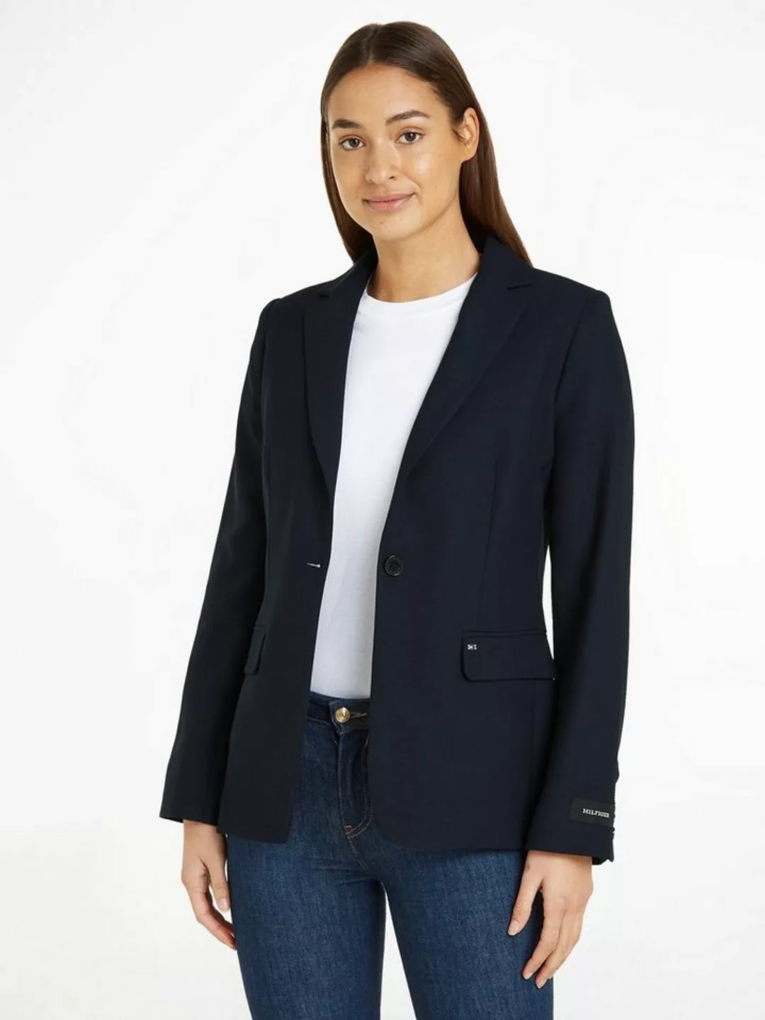 Tommy Hilfiger Kurzblazer REGULAR SB BLAZER mit Logostickerei günstig online kaufen