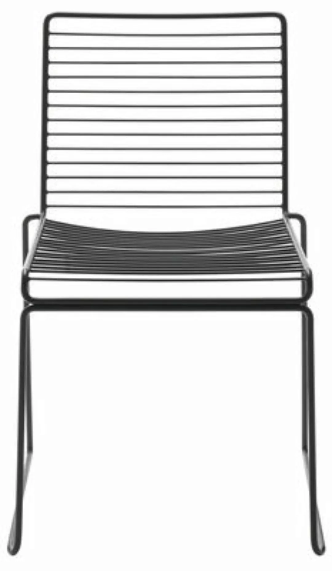 Stapelbarer Stuhl Hee metall schwarz - Hay - Schwarz günstig online kaufen