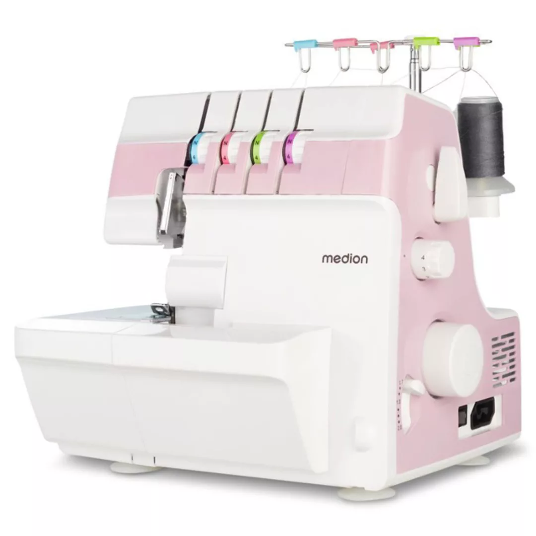 Medion® Overlock-Nähmaschine »MD 19169, Teleskopfadenführung, Zubehör- Fach günstig online kaufen