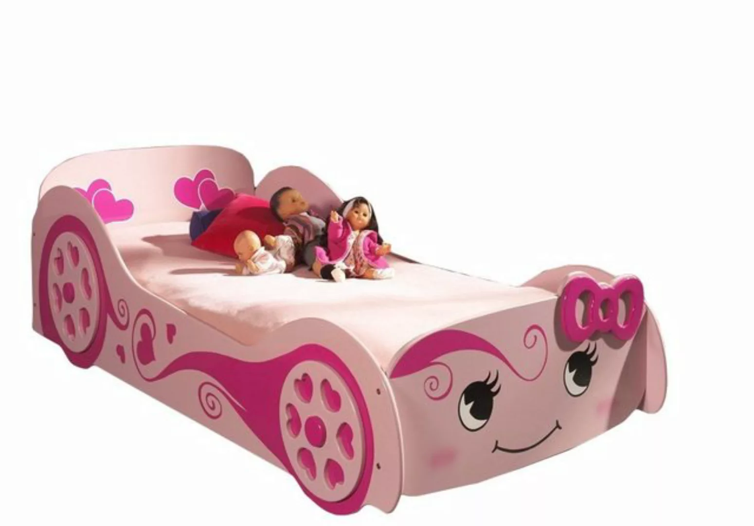 Kindermöbel 24 Autobett Joline Rosa - Pink günstig online kaufen