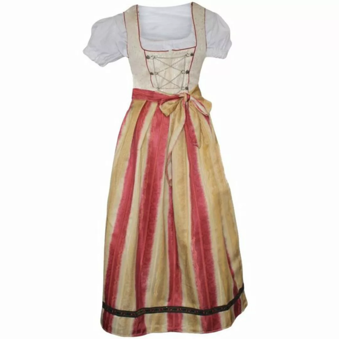 German Wear Dirndl GW1350 3-teilig Dirndlset Lang-Dirndl Creme/Schwarz günstig online kaufen