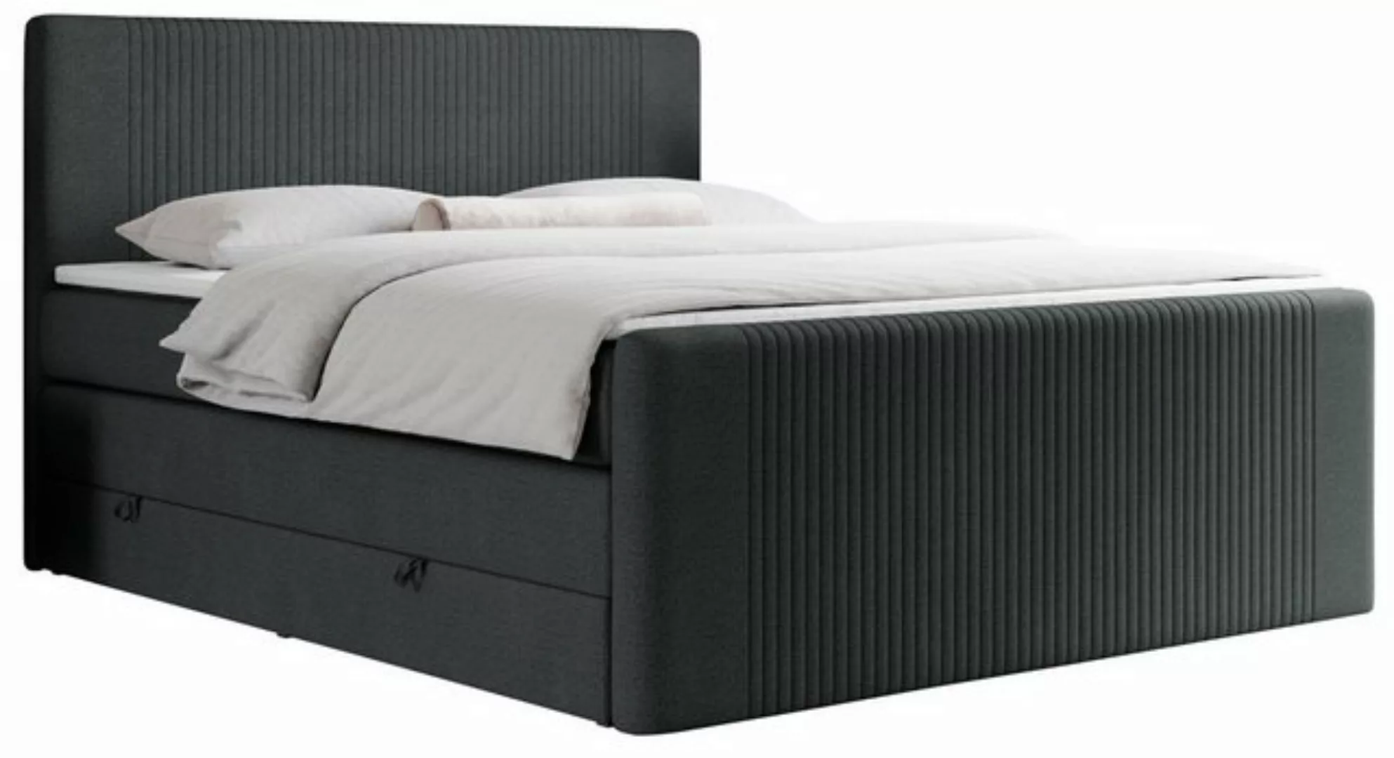 MKS MÖBEL Boxspringbett KING DOREN (Topper T25, Doppelbett, Bonellfedern), günstig online kaufen