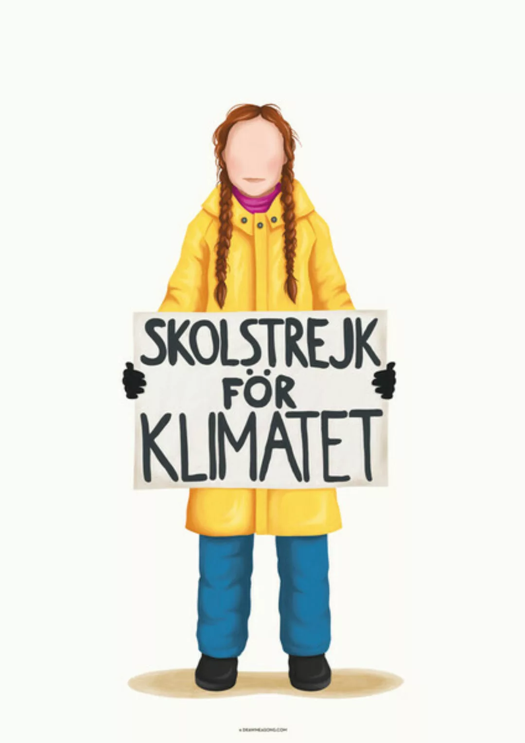 Poster / Leinwandbild - Greta Thunberg günstig online kaufen