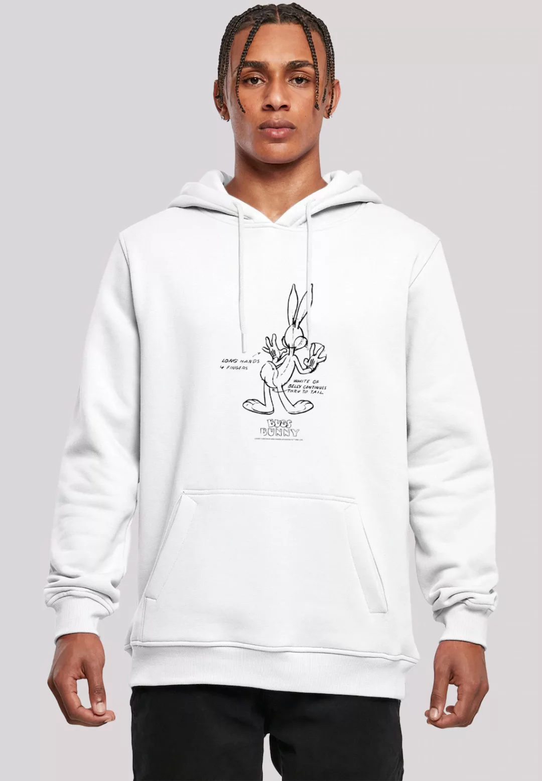F4NT4STIC Kapuzenpullover "Looney Tunes Bugs Bunny Carrot Breast Print", Pr günstig online kaufen