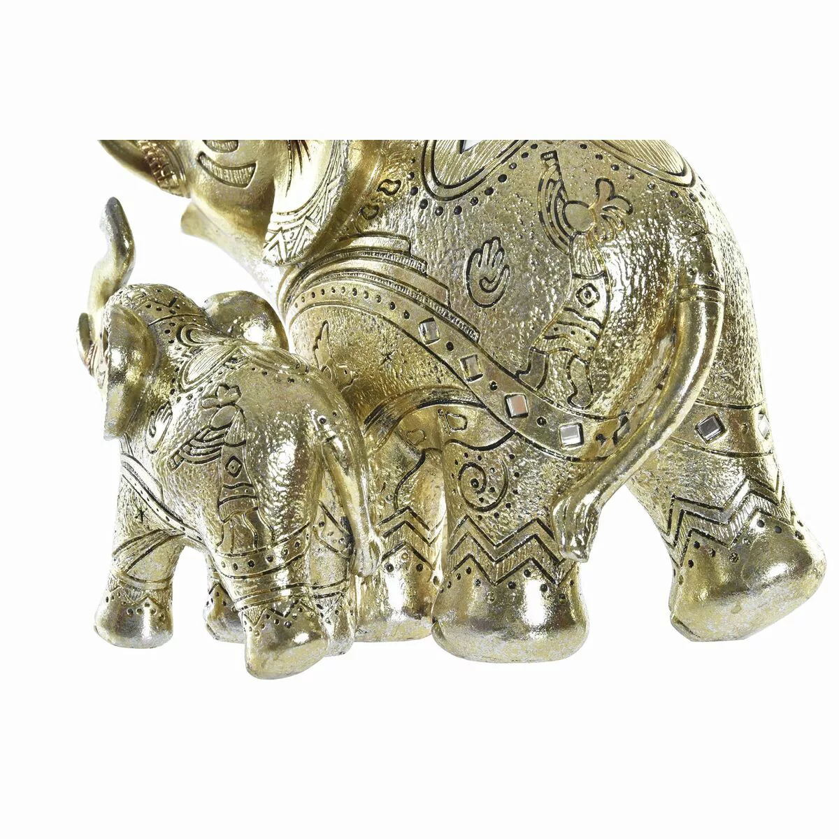 Deko-figur Dkd Home Decor Elefant Golden Harz (17 X 11 X 15 Cm) günstig online kaufen