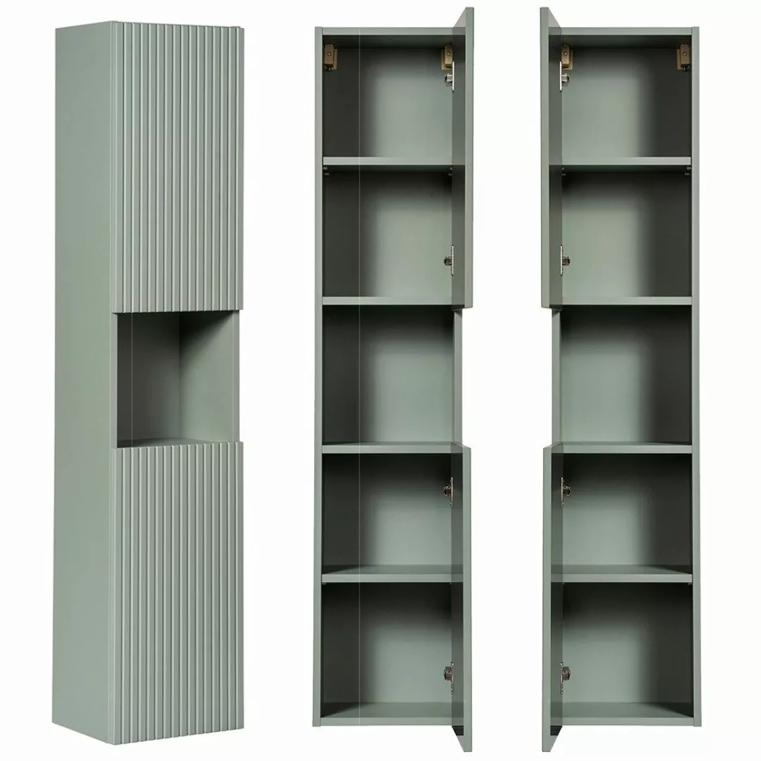 Lomadox Hochschrank NEWPORT-56-GREEN Badschrank, Schilfgrün mit günstig online kaufen