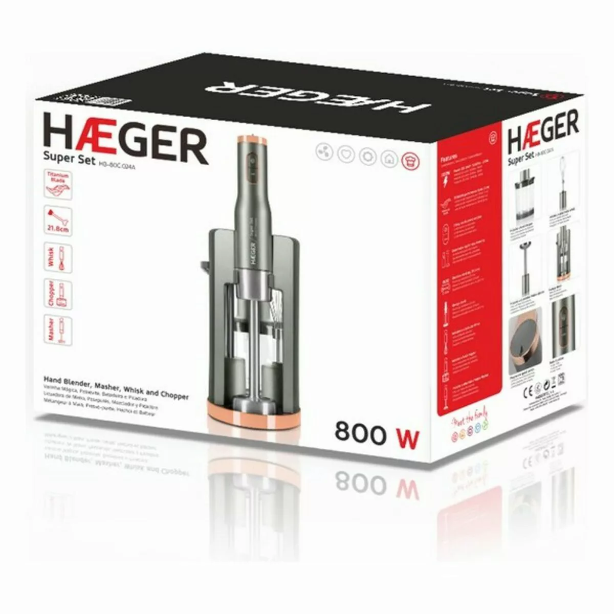 Handrührgerät Haeger Super Set Grau 800 W günstig online kaufen