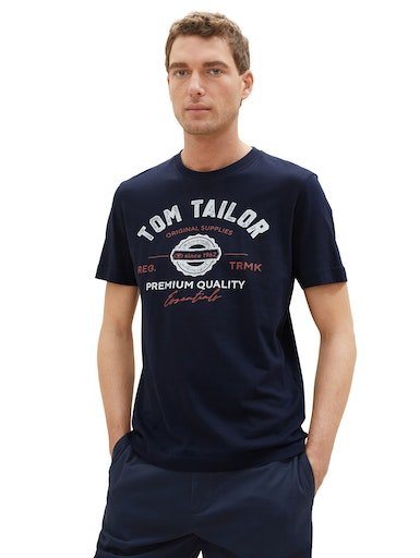 TOM TAILOR T-Shirt mit großem Logofrontprint günstig online kaufen