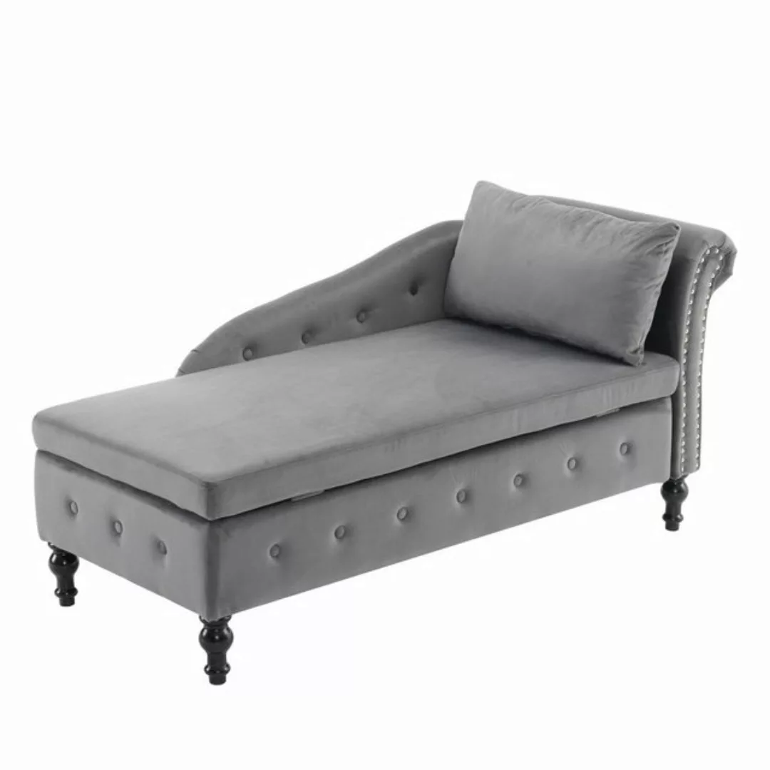 Gotagee Sofa Samt mit Stauraum Wohnzimmer Loungesessel mit Knopfheftung günstig online kaufen