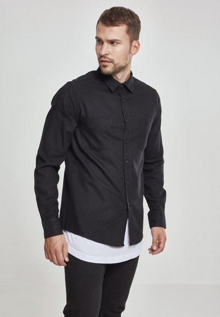 URBAN CLASSICS Flanellhemd TB297 - Checked Flanell Shirt blk/blk L günstig online kaufen