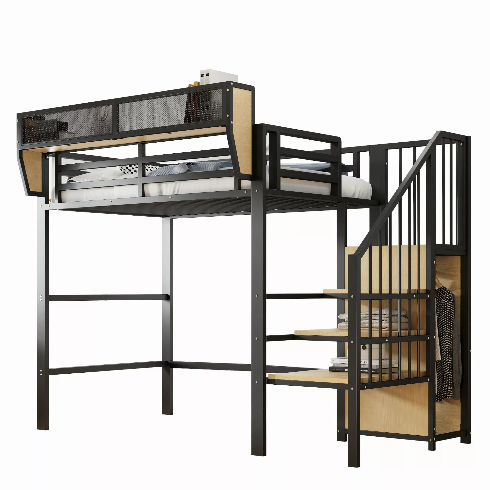 MODFU Hochbett Funktionsbett Kinderbett (90x200 cm günstig online kaufen