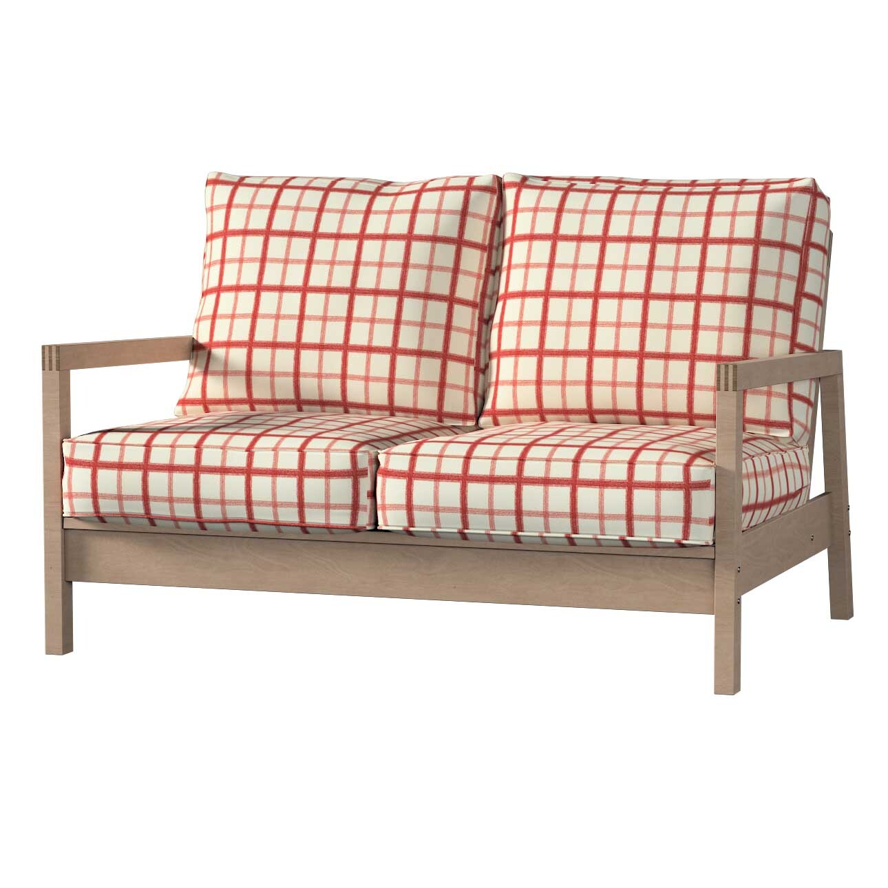 Bezug für Lillberg 2-Sitzer Sofa, rot-creme, Sofahusse, Lillberg 2-Sitzer, günstig online kaufen