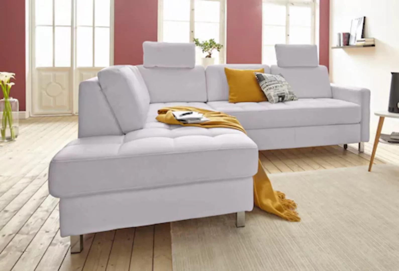 sit&more Ecksofa »Pablo L-Form«, wahlweise mit Bettfunktion und Bettkasten günstig online kaufen