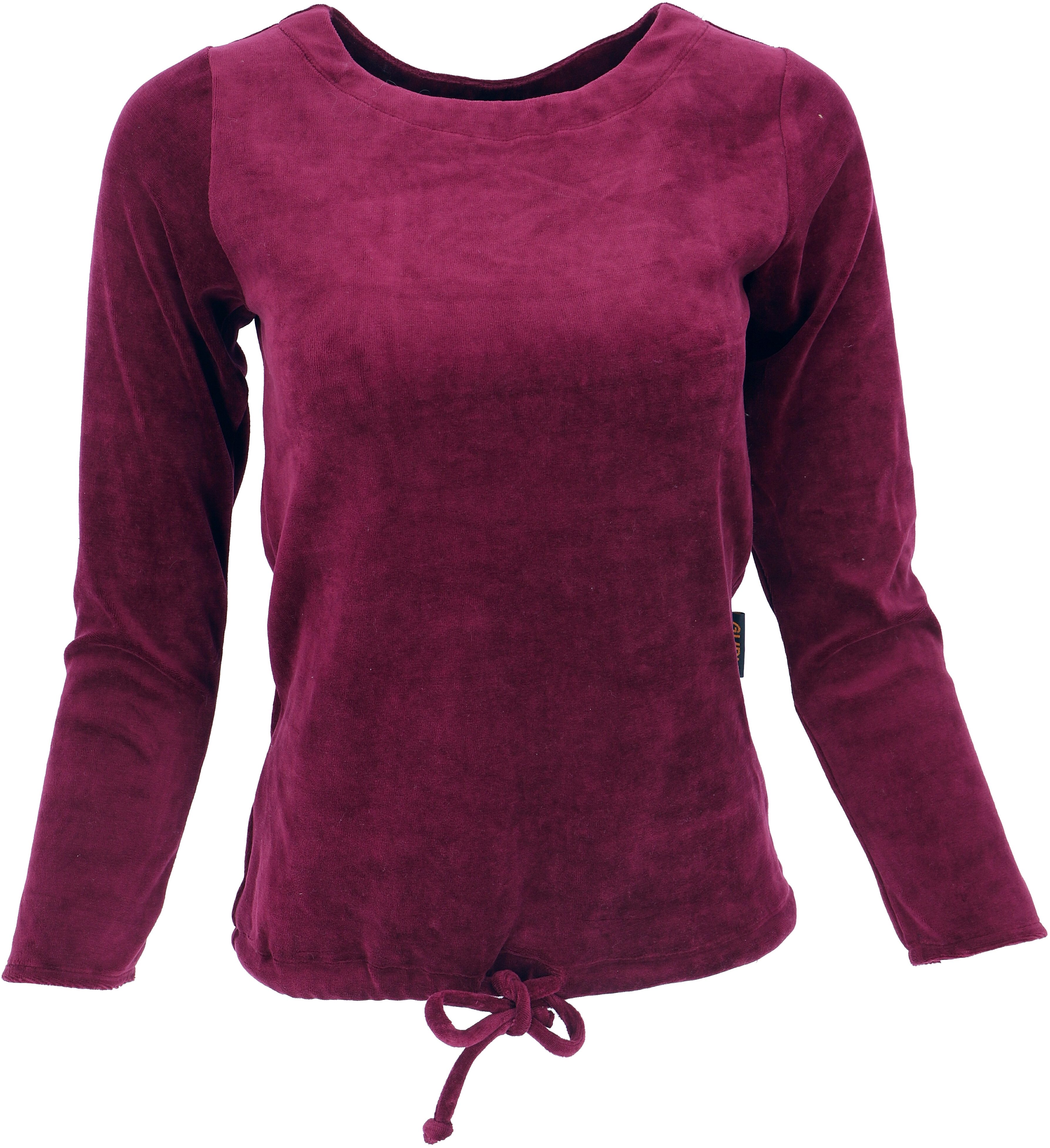 Guru-Shop Longsleeve Nicki-Pullover, weiches Samtshirt, Langarmshirt.. günstig online kaufen