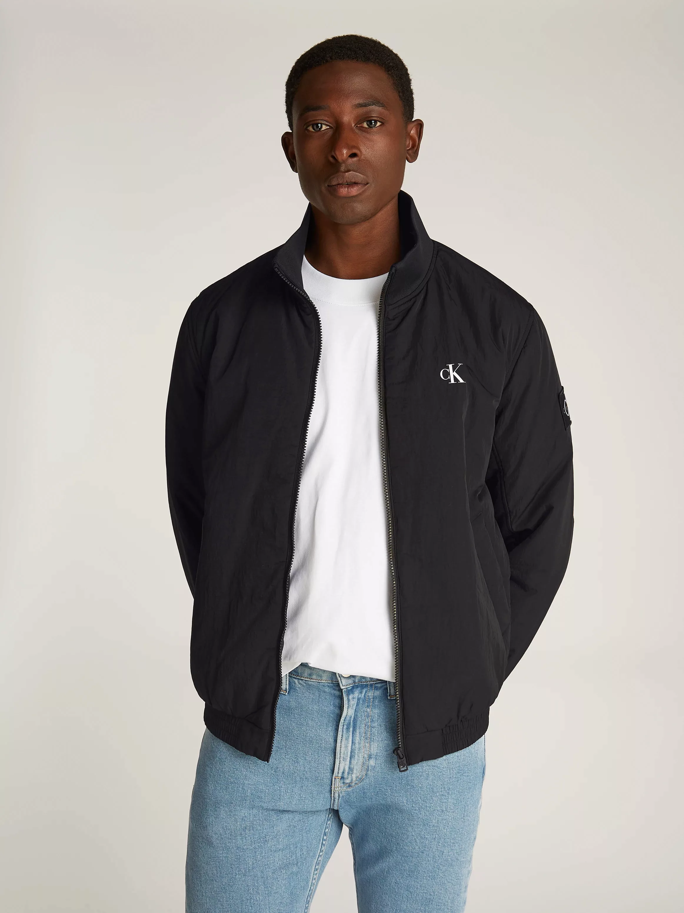 Calvin Klein Jeans Collegejacke "PADDED HARRINGTON", mit Logoprägung günstig online kaufen