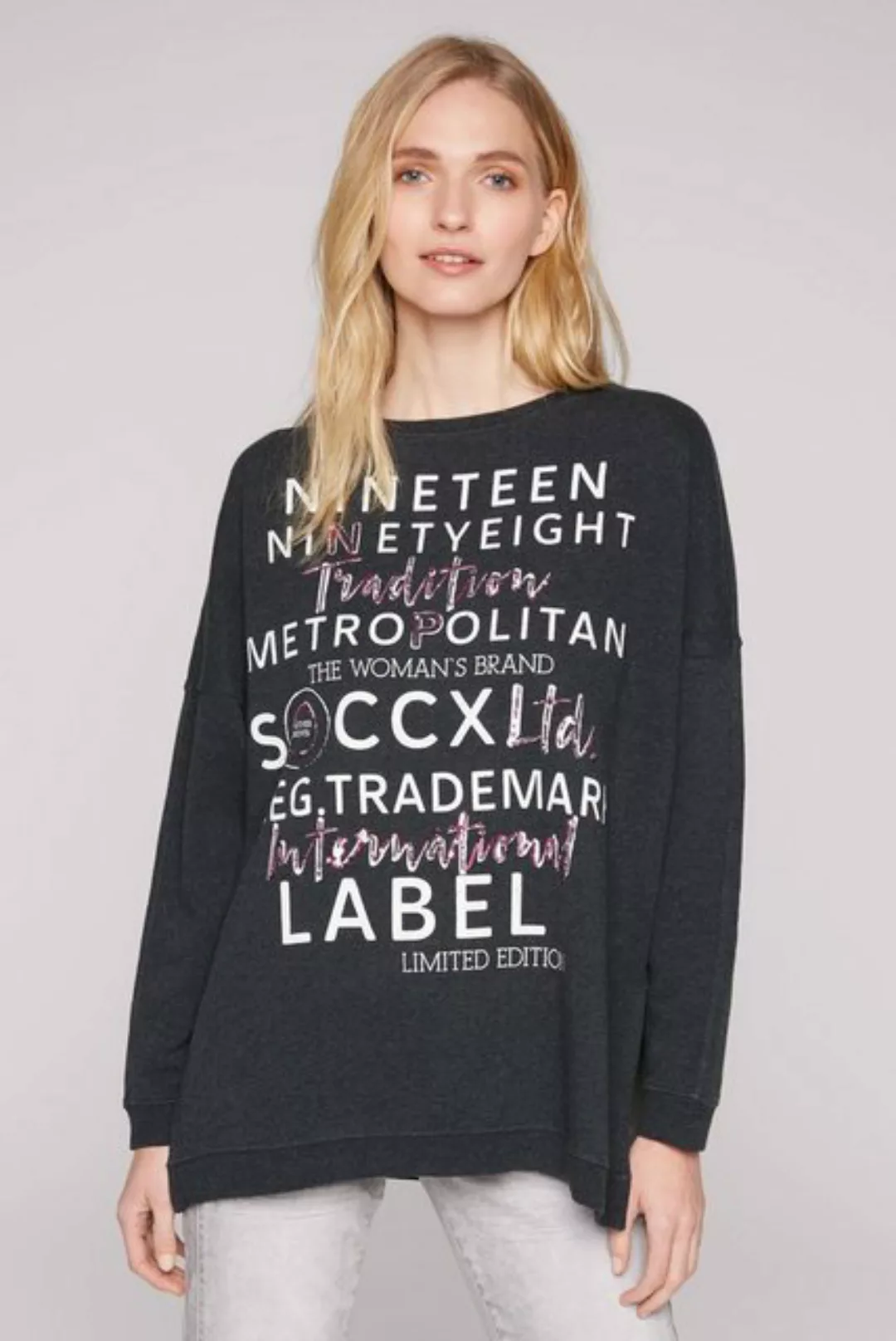 SOCCX Sweater mit überschnittenen Schultern günstig online kaufen