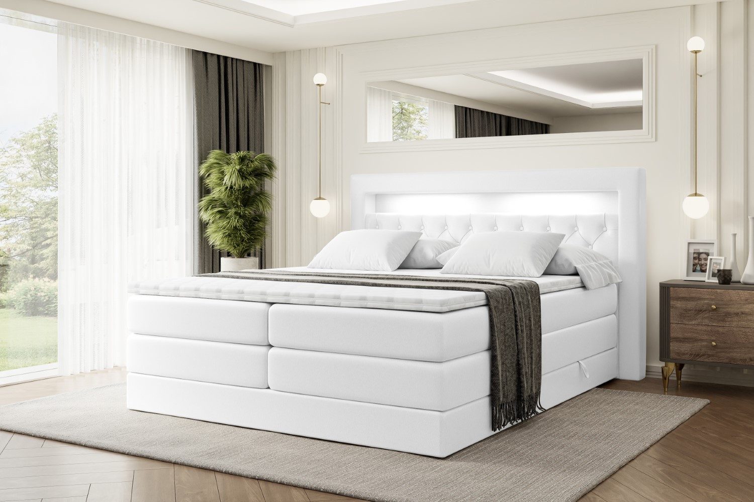 ALTDECOR Boxspringbett NOEL GOLD KING (Multipocket günstig online kaufen