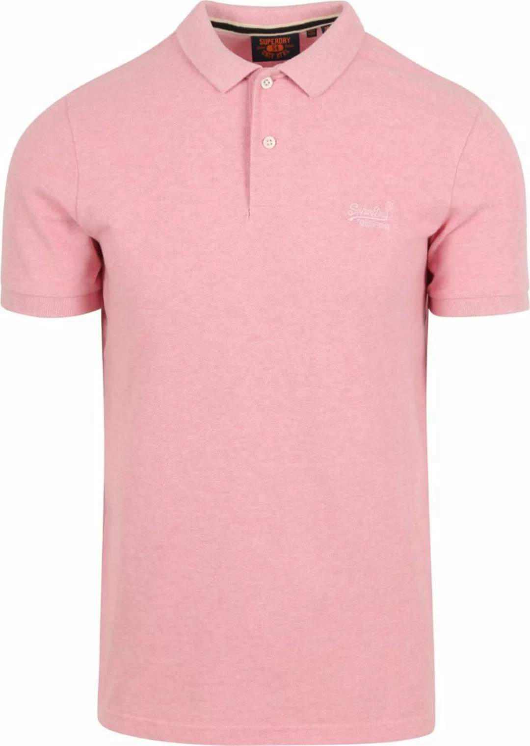 Superdry Classic Poloshirt Melange Rosa - Größe 3XL günstig online kaufen