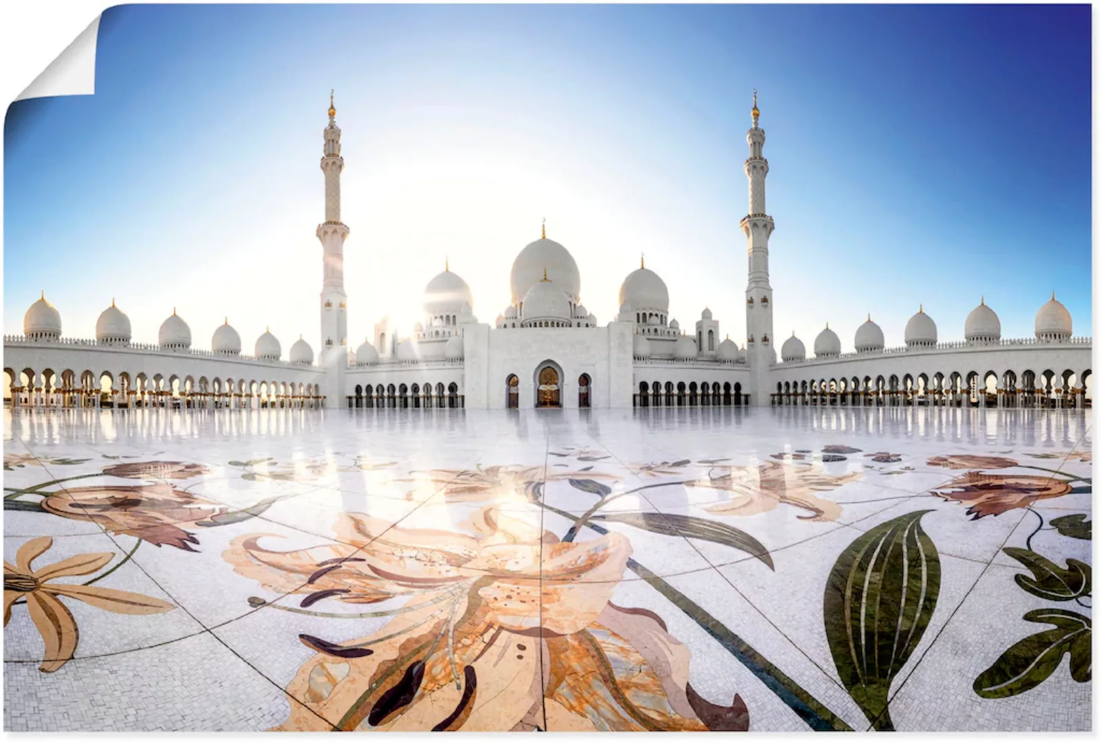 Artland Wandbild "Scheich-Zayid-Moschee II", Gebäude, (1 St.), als Alubild, günstig online kaufen