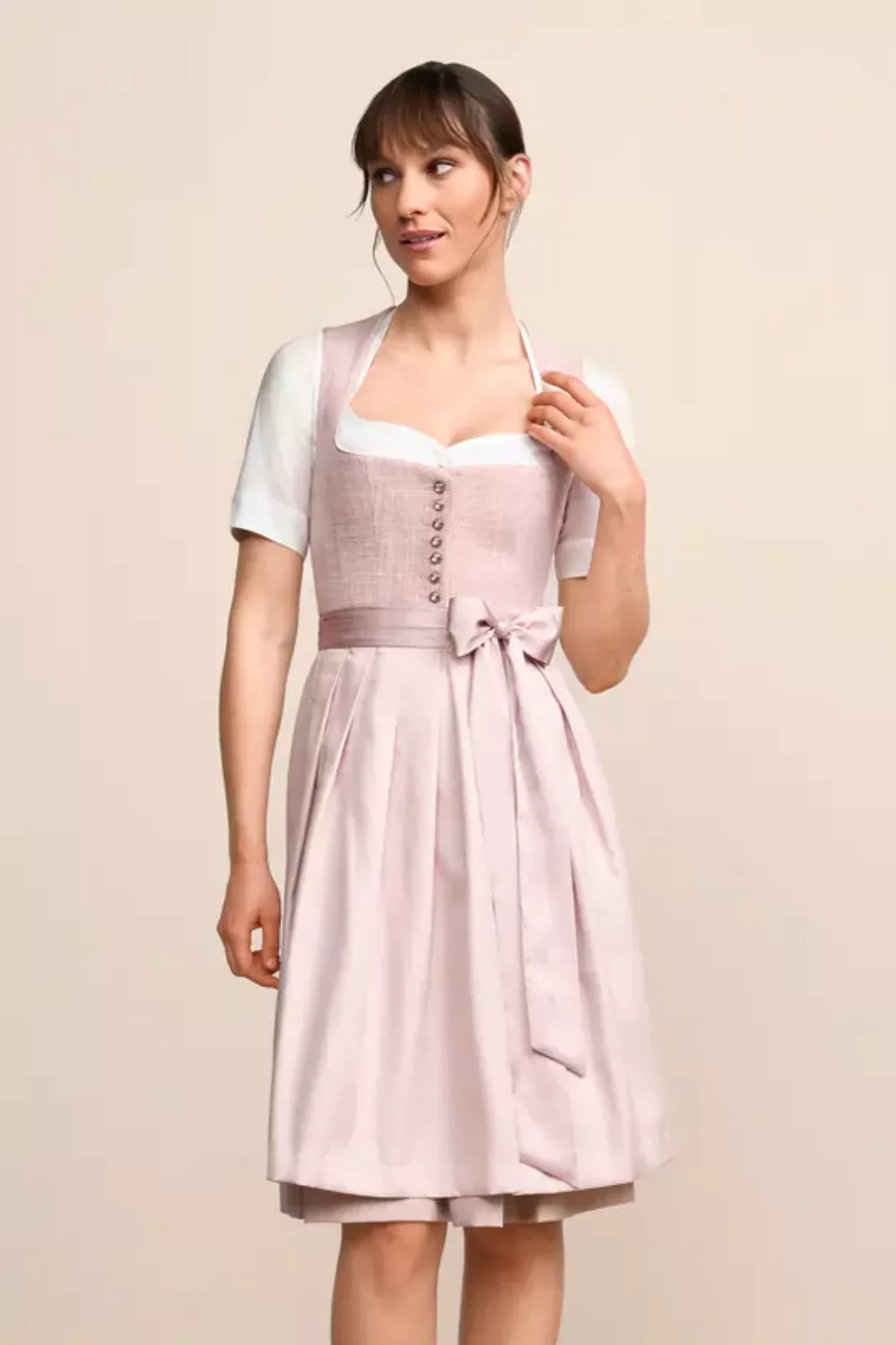 KRÜGER COLLECTION Dirndl Midi Dirndl mit Strukturmieder günstig online kaufen