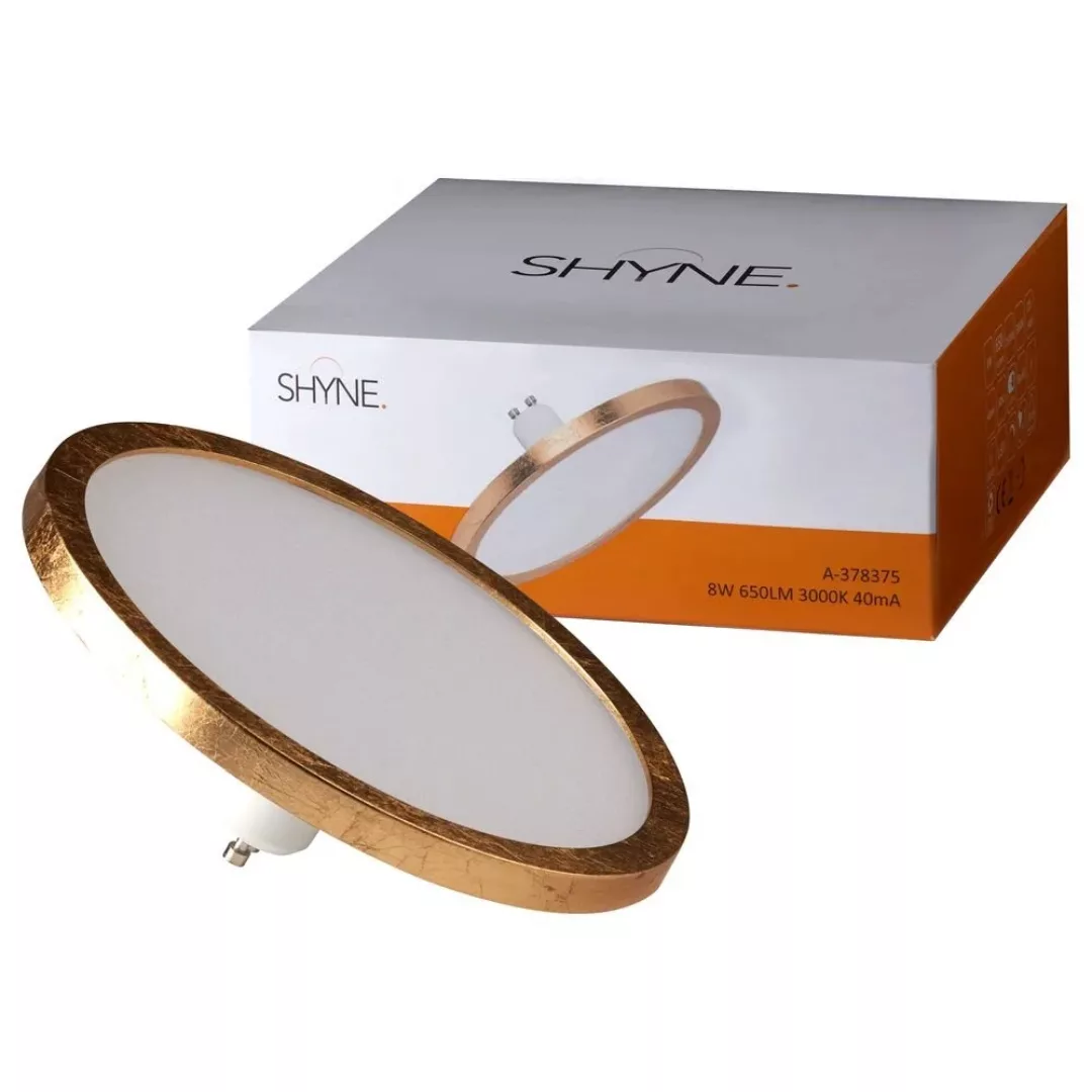 SHYNE LED GU10 Panelleuchtmittel, 145mm, dimmbar in Gold günstig online kaufen
