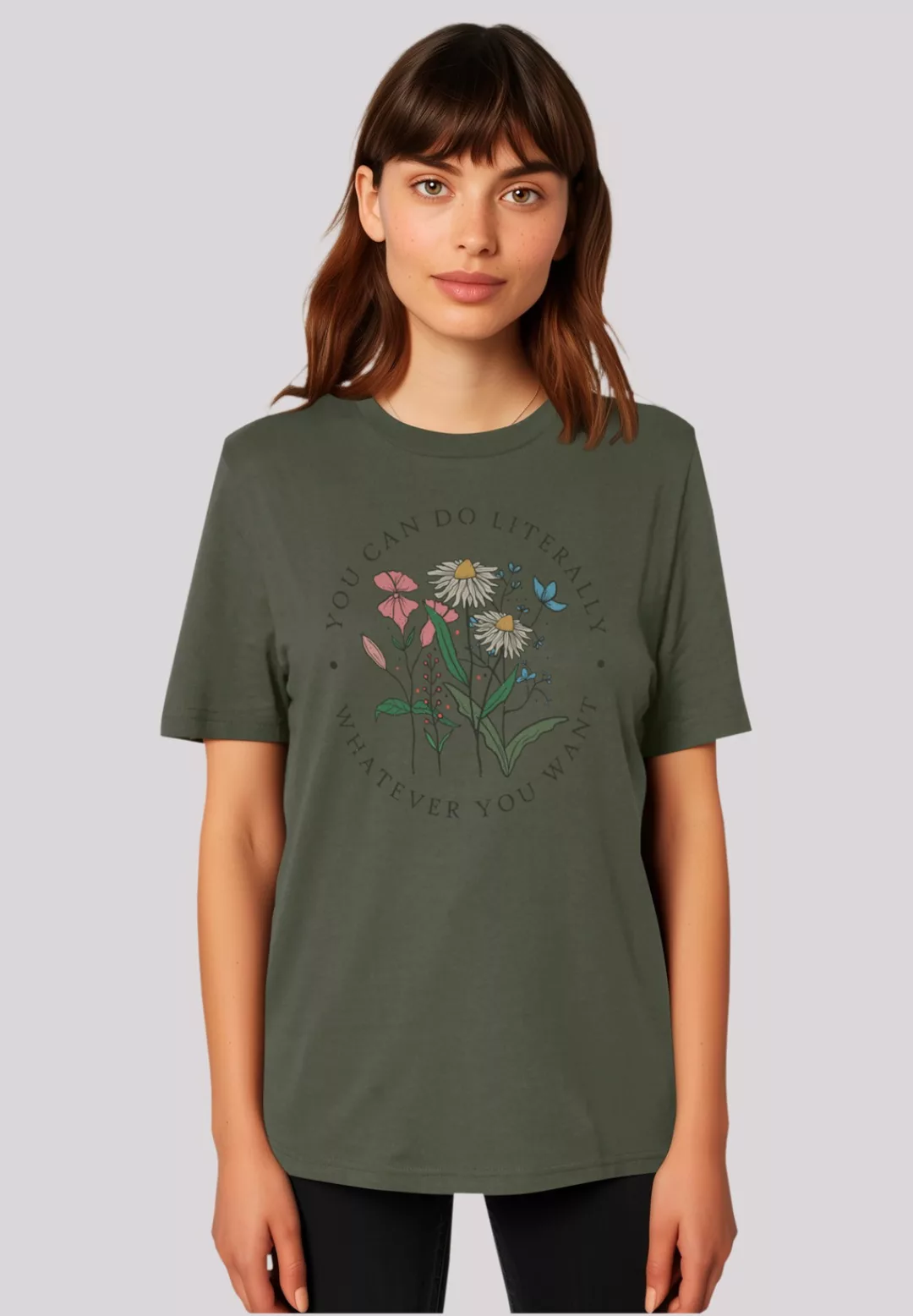 F4NT4STIC T-Shirt "Blumen you can to literally whatever you want", Premium günstig online kaufen