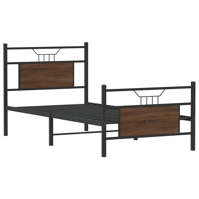 vidaXL Bett Bettgestell ohne Matratze Braun Eiche 80x200 cm Holzwerkstoff günstig online kaufen