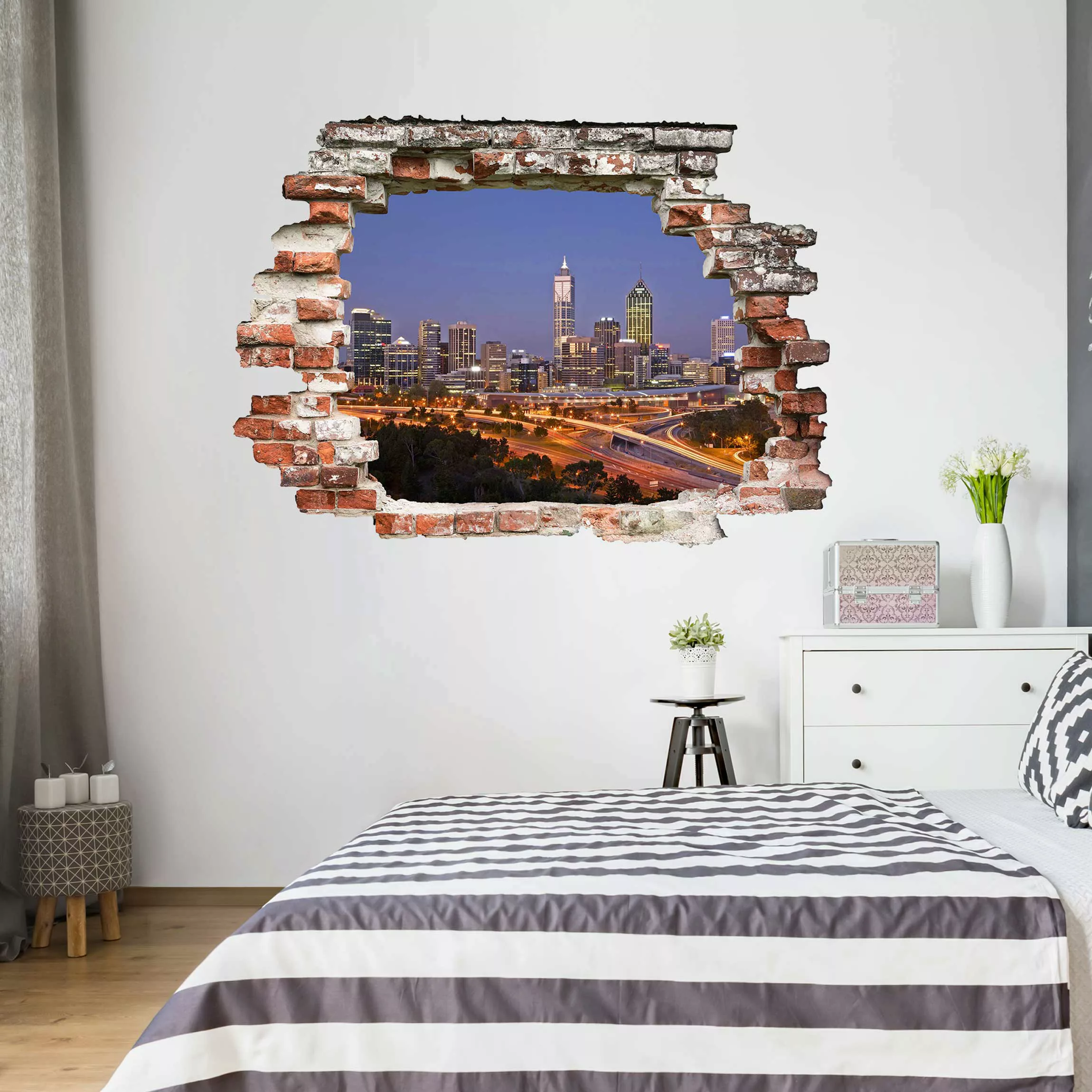 3D Wandtattoo Perth Skyline günstig online kaufen