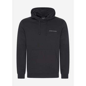 Lyle & Scott  Sweatshirt Loopback embroidered hoodie - jet black white günstig online kaufen