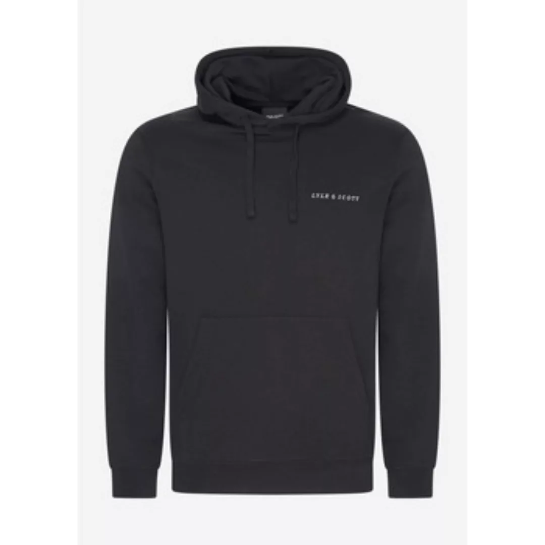 Lyle & Scott  Sweatshirt Loopback embroidered hoodie - jet black white günstig online kaufen