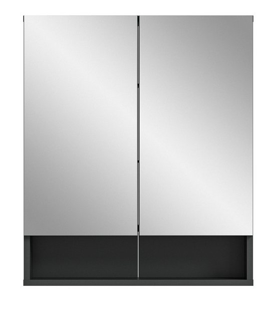 Inn.Furn Badezimmerspiegelschrank Lejan (Badspiegel in grau, 2-türig, 60 x günstig online kaufen