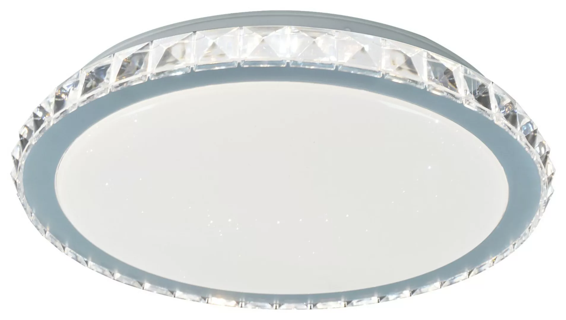 LED Deckenleuchte Chrom-Weiß Metall Acryl Cressida günstig online kaufen