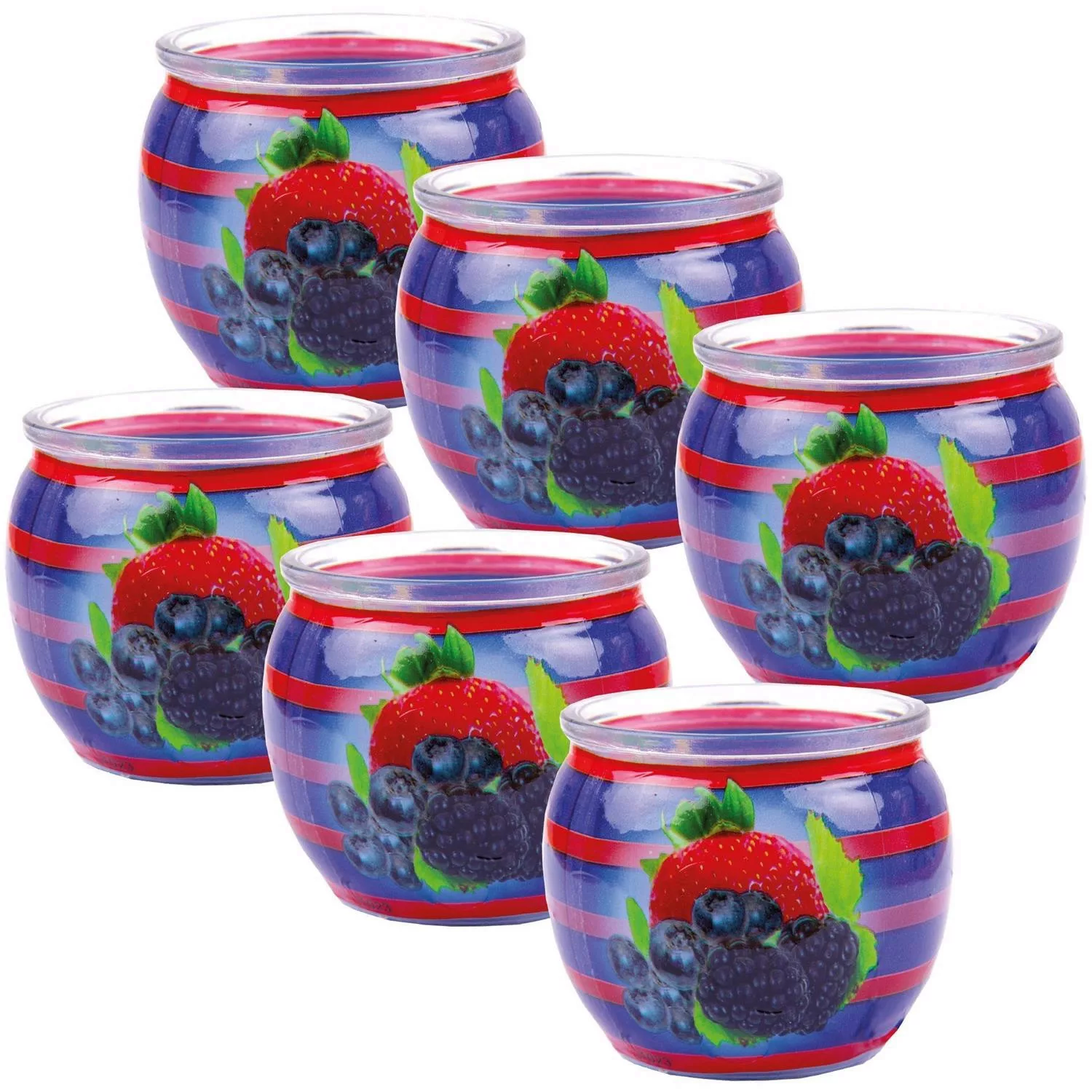 HS Candle Duftkerze Motiv 6er Pack Mixed Berries günstig online kaufen