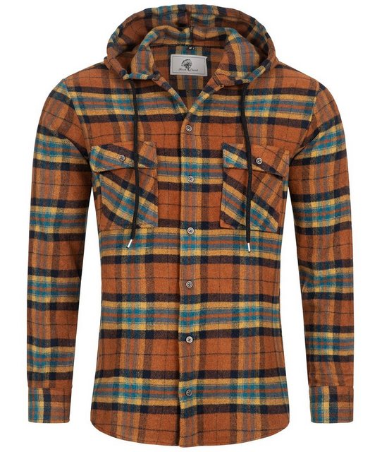 Rock Creek Flanellhemd Herren Hemd Flanellhemd mit Kapuze H-257 günstig online kaufen