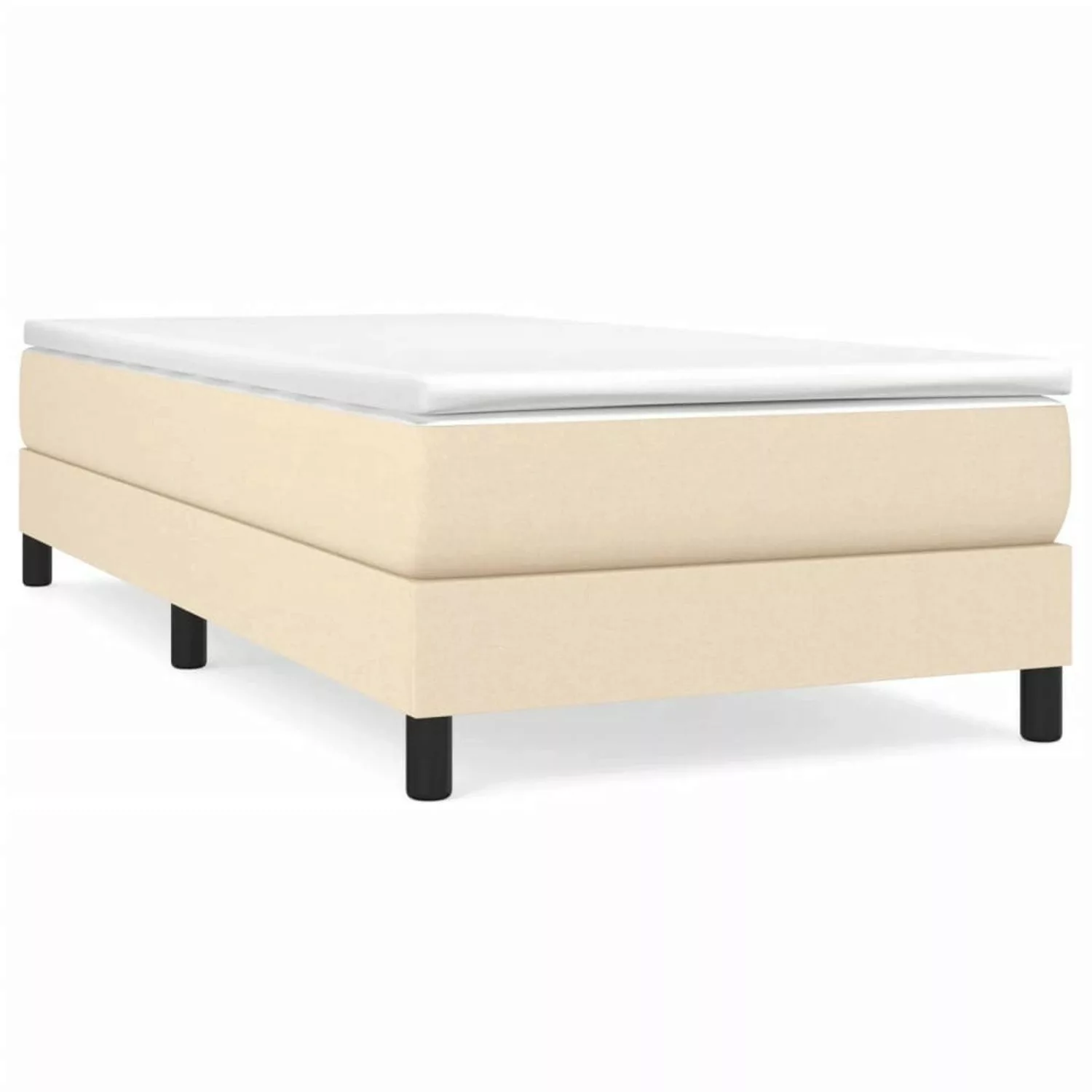 vidaXL Boxspringbett mit Matratze Creme 90x190 cm Stoff1380472 günstig online kaufen