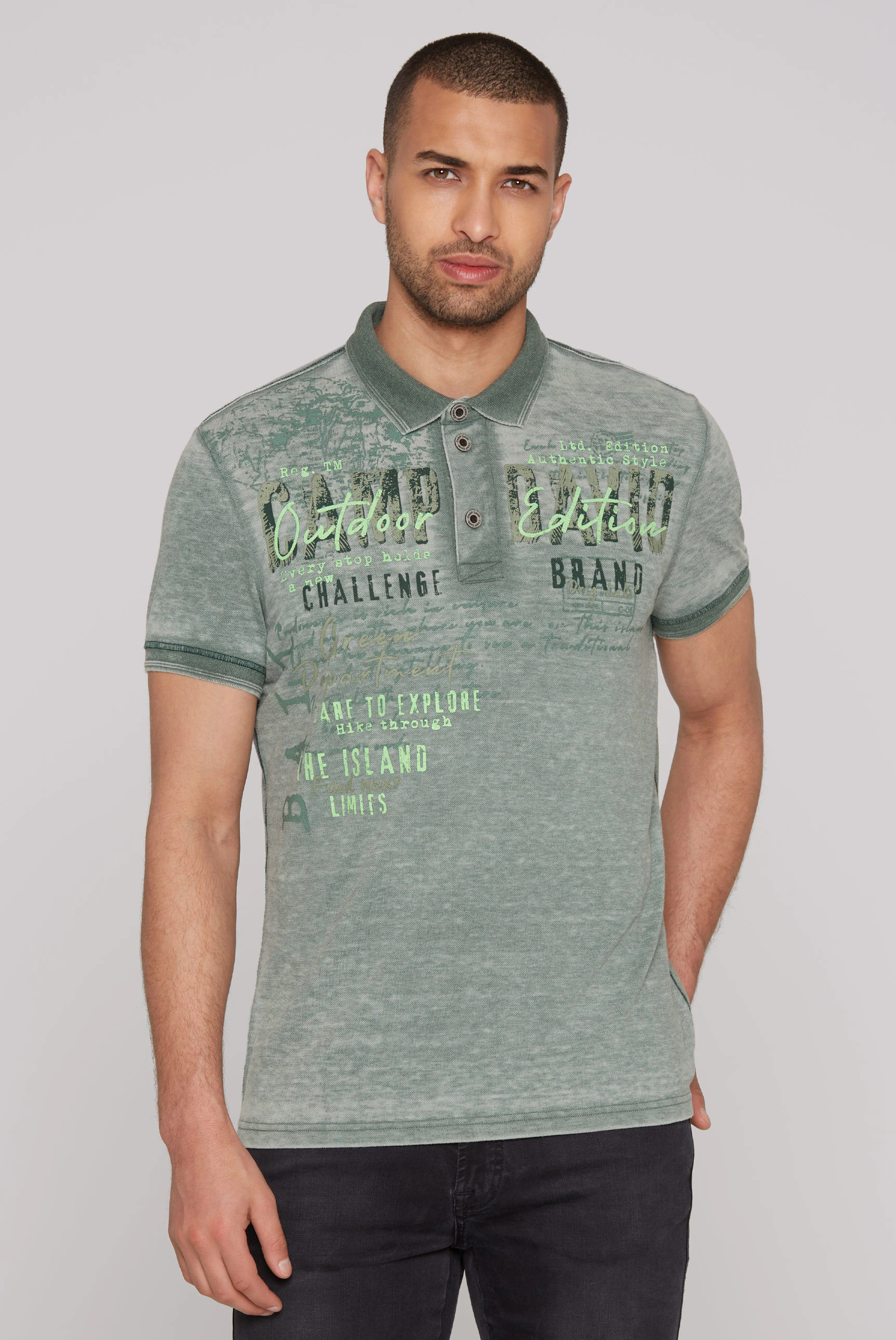 CAMP DAVID Poloshirt, mit Logo Print günstig online kaufen