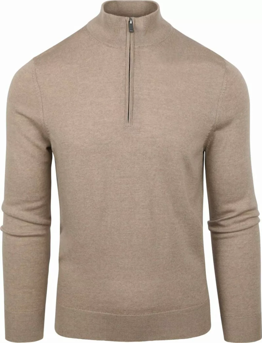 Suitable Merino Half Zip Pullover Beige - Größe L günstig online kaufen